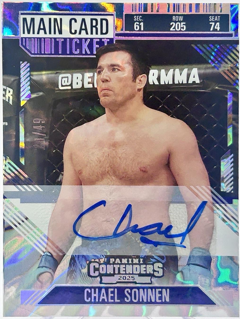 Chael Sonnen [Main Card Season Ticket Signature] #15
