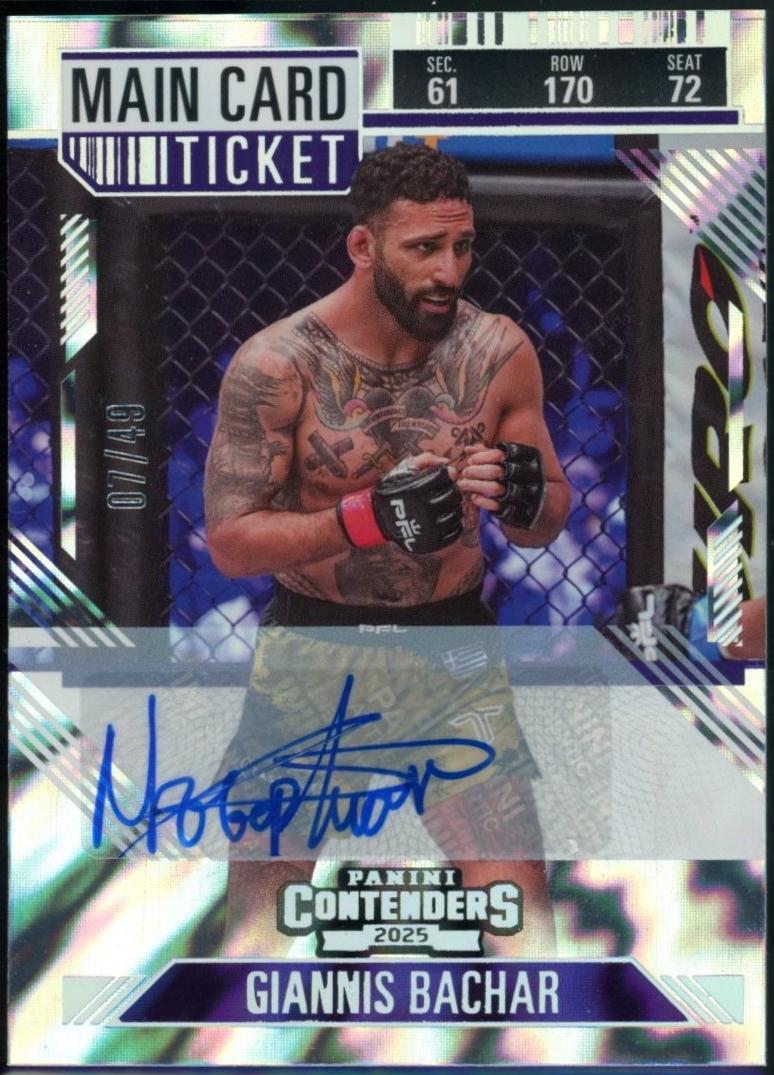 Giannis Bachar [Main Card Season Ticket Signature] #75