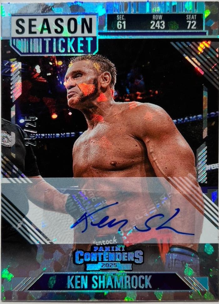 Ken Shamrock [Cracked Ice Season Ticket Signature] #91