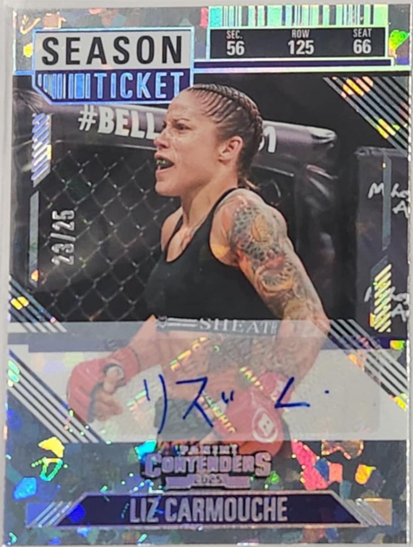 Liz Carmouche [Cracked Ice Season Ticket Signature] #25