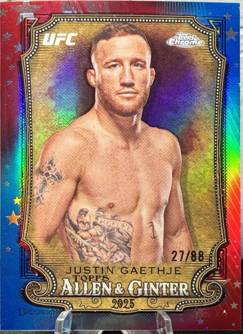 Justin Gaethje [Red White Blue Refractor] #AAG-26