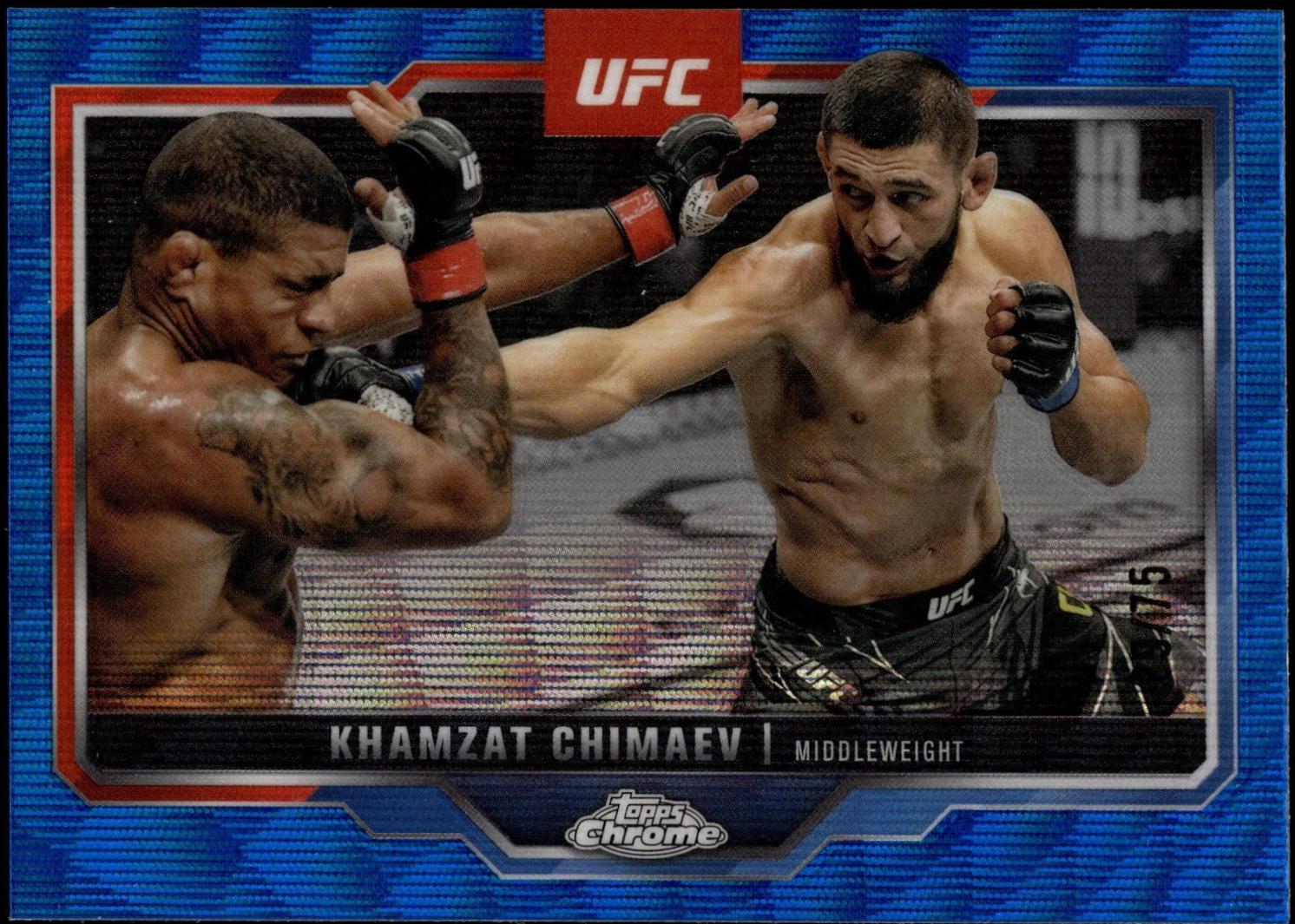 Khamzat Chimaev [Blue Wave Refractor] #102