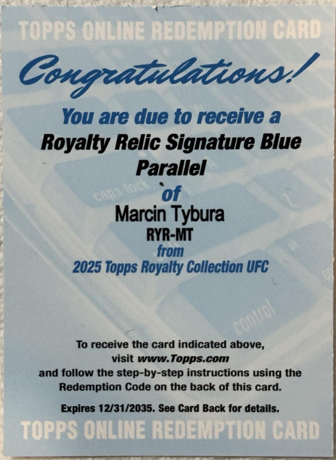 Marcin Tybura [Blue] #RYR-MT