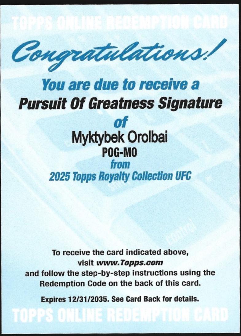 Myktybek Orolbai #POG-MO