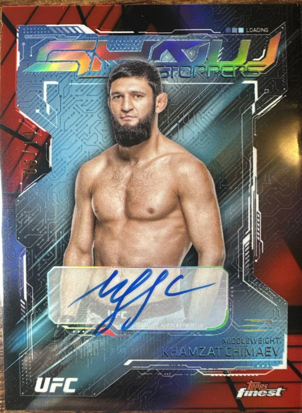 Khamzat Chimaev [Red Black Vapor Refractor] #SSA-KC