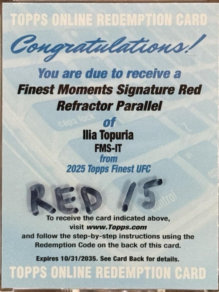 Ilia Topuria [Red Refractor] #FMS-IT