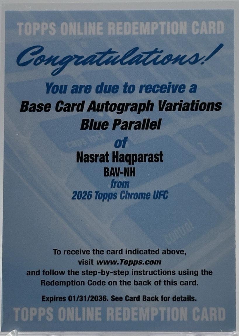 Nasrat Haqparast [Blue Refractor] #BAV-NH
