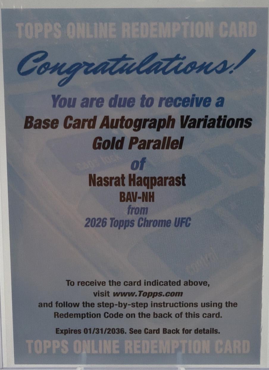 Nasrat Haqparast [Gold Refractor] #BAV-NH