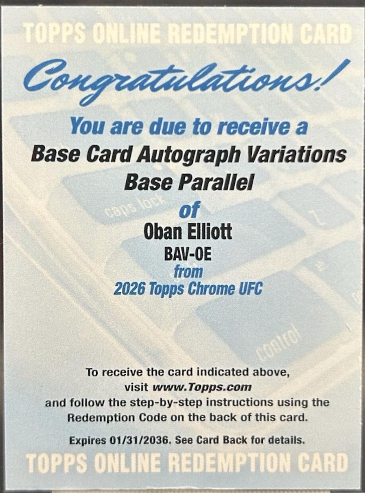 Oban Elliott #BAV-OE