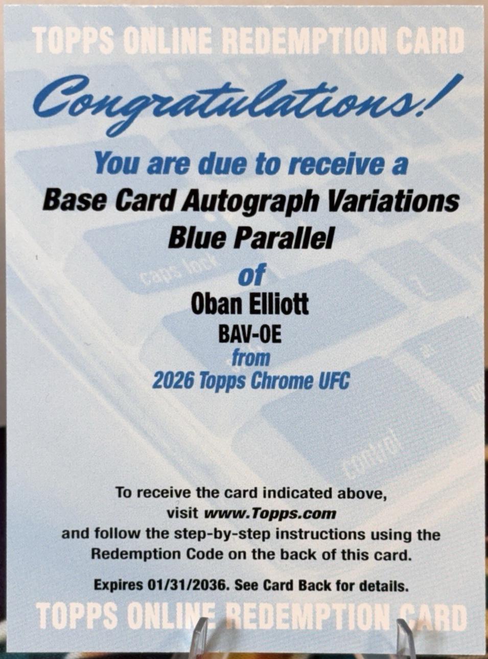 Oban Elliott [Blue Refractor] #BAV-OE