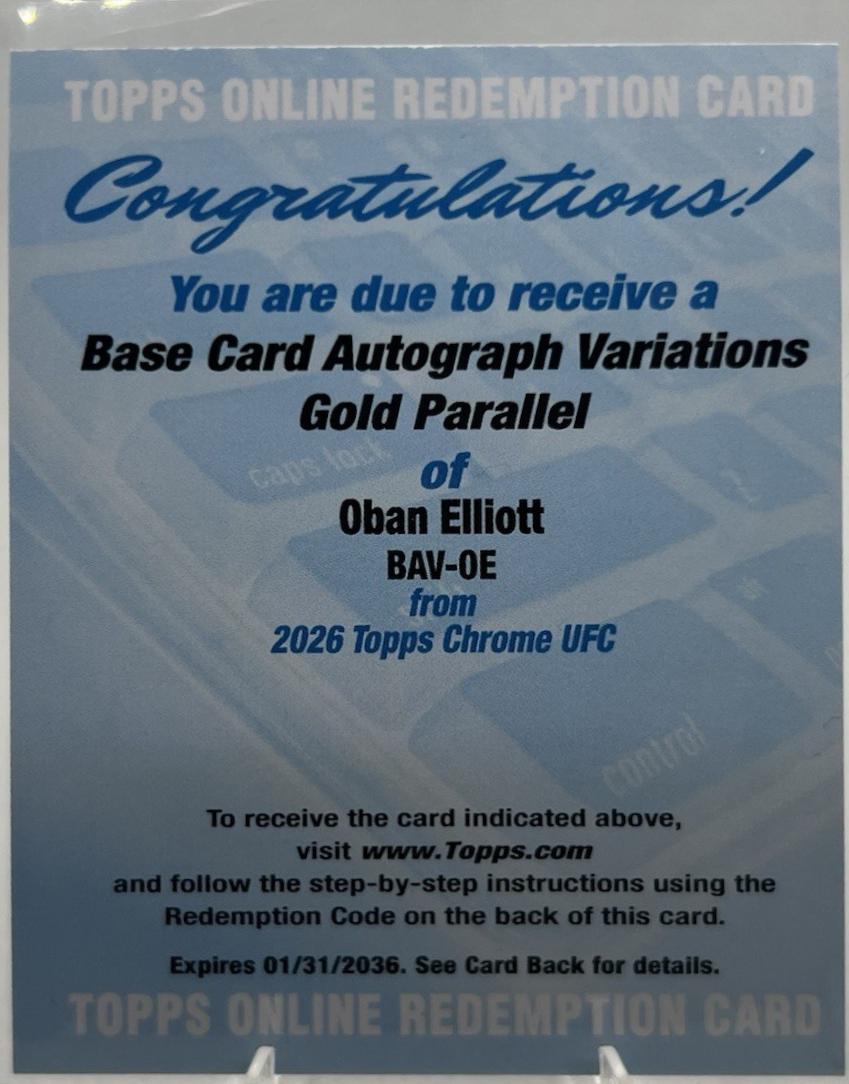 Oban Elliott [Gold Refractor] #BAV-OE