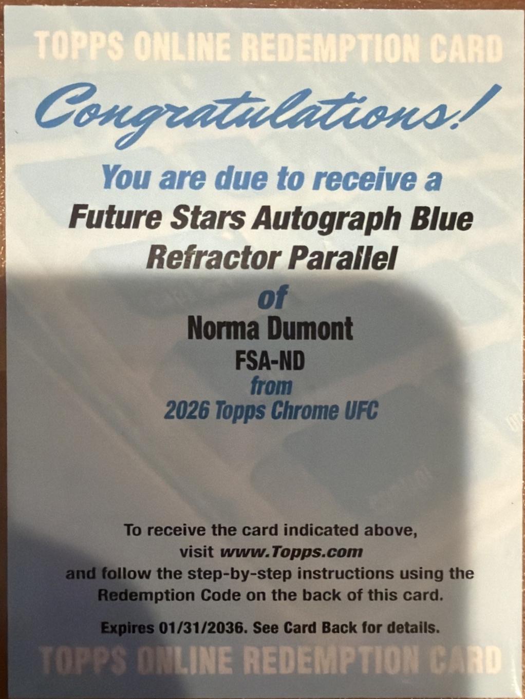 Norma Dumont [Blue Refractor] #FSA-ND