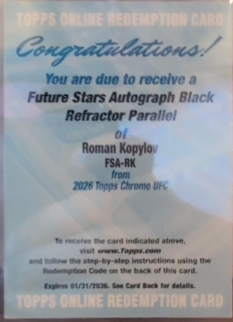 Roman Kopylov [Black Refractor] #FSA-RK