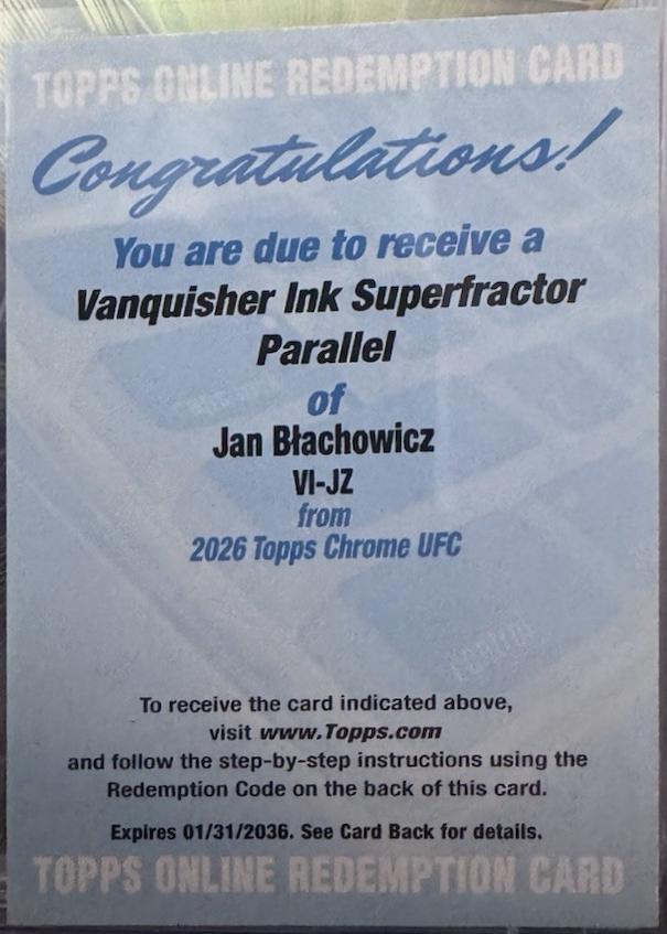 Jan Błachowicz [Superfractor] #VI-JZ