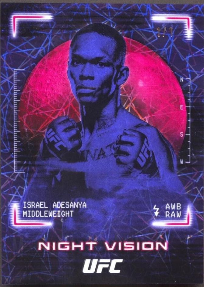 Israel Adesanya [Black Light] #NV-8