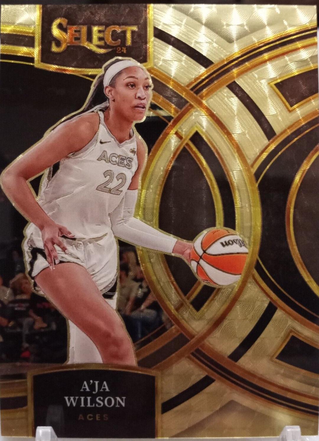 A'ja Wilson [Gold Vinyl Prizm] #158