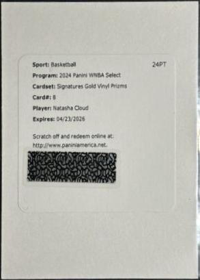 Natasha Cloud [Gold Vinyl Prizm] #SG-NC