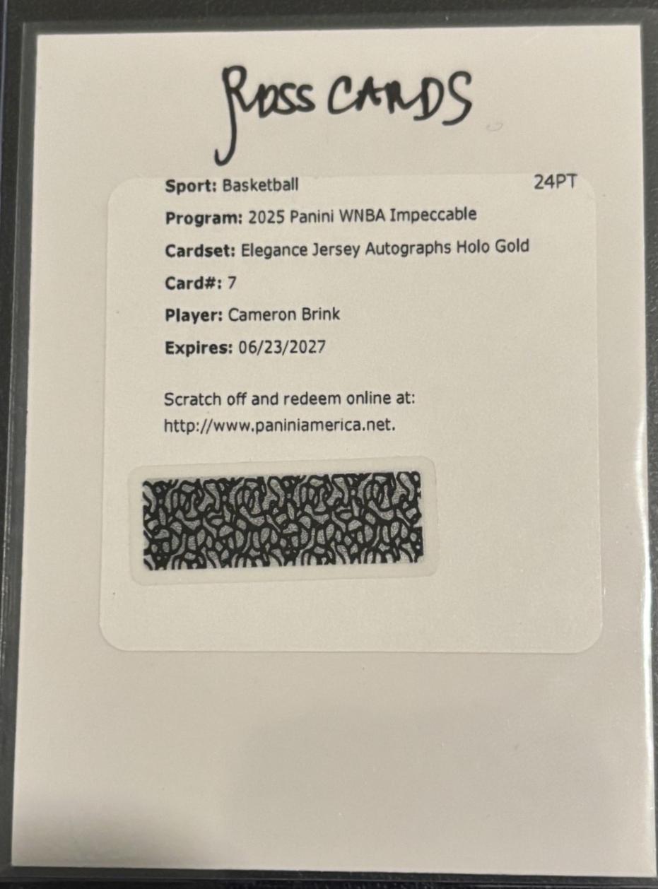 Cameron Brink [Holo Gold] #7