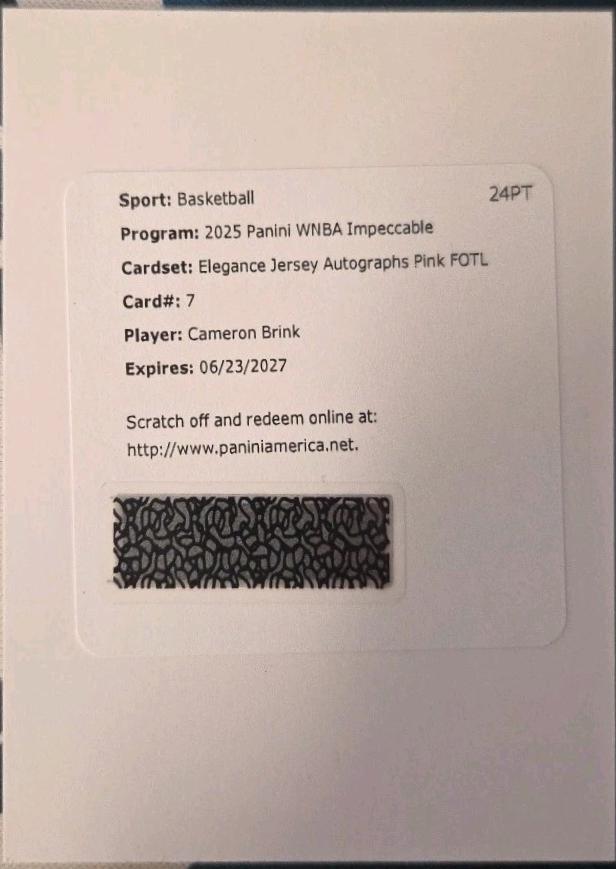 Cameron Brink [Pink] #7