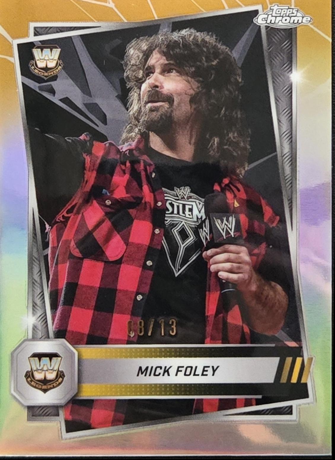 Mick Foley [Black Gold Refractor] #119
