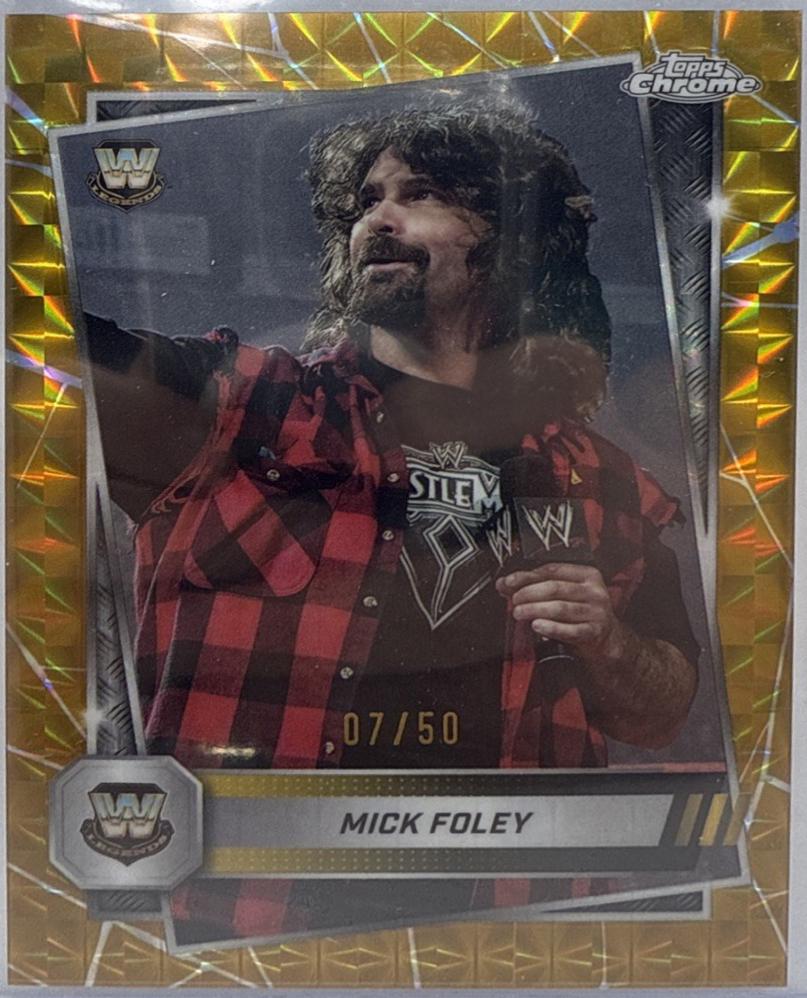 Mick Foley [Gold Geometric Refractor] #119