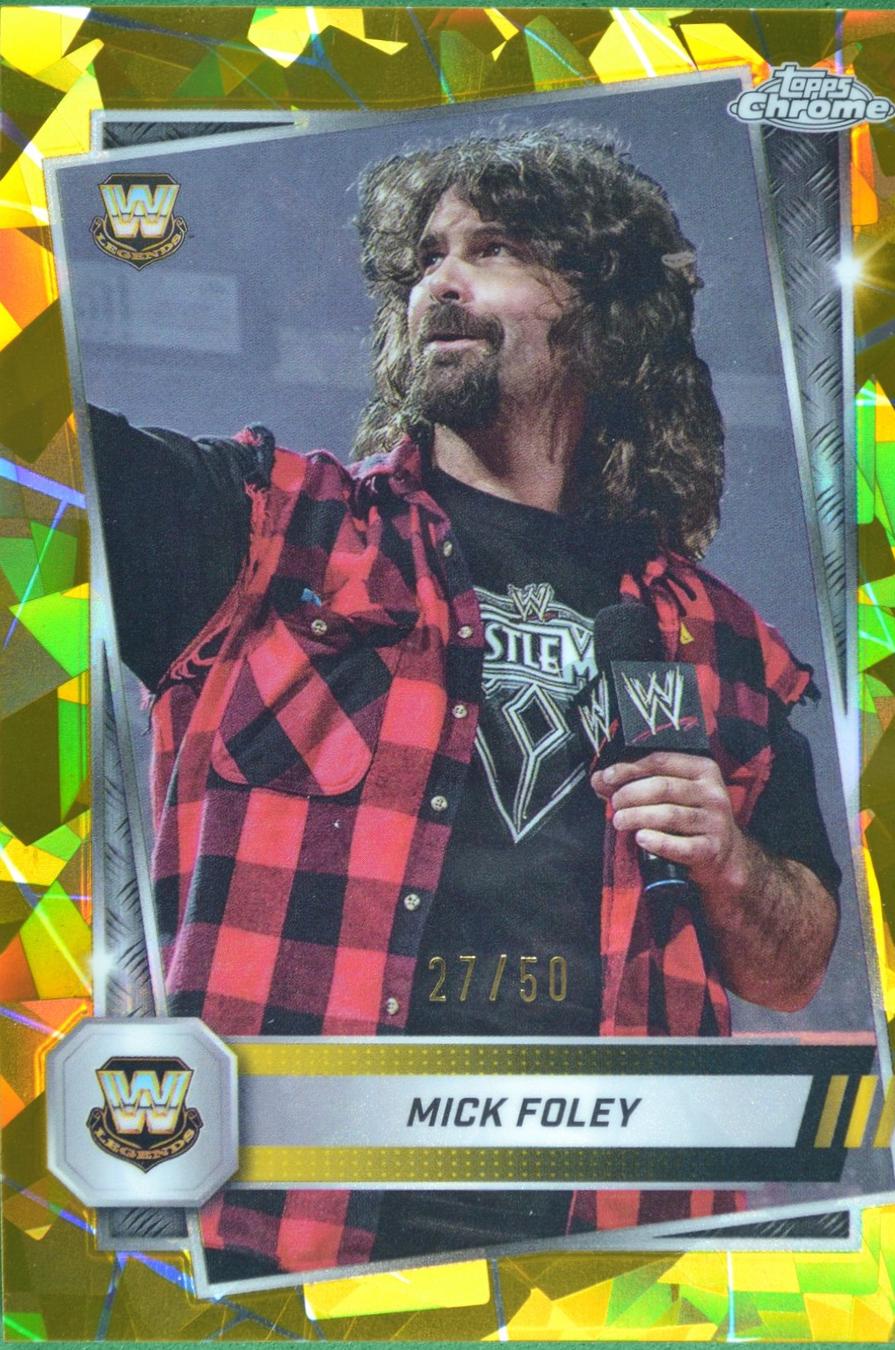 Mick Foley [Gold Sapphire Refractor] #119