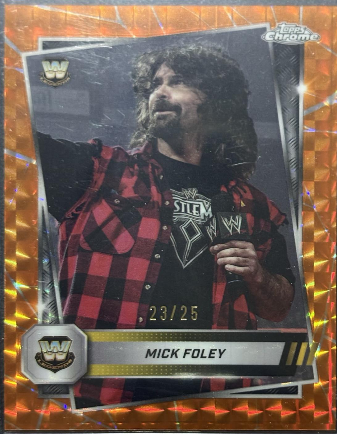 Mick Foley [Orange Geometric Refractor] #119