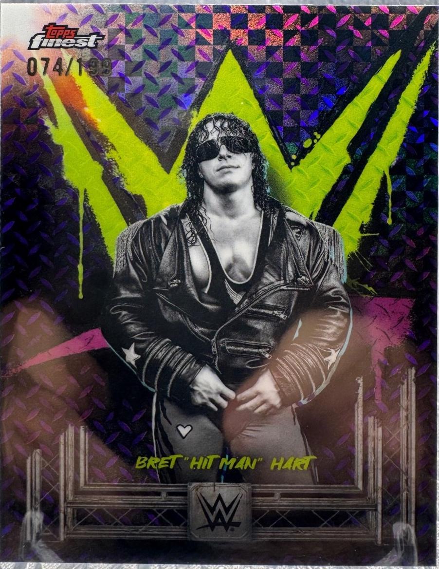 Bret Hit Man Hart [Purple Checkerboard Refractor] #5