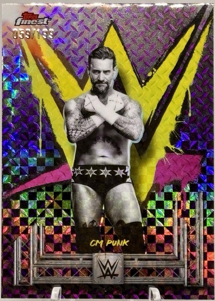 CM Punk [Purple Checkerboard Refractor] #47