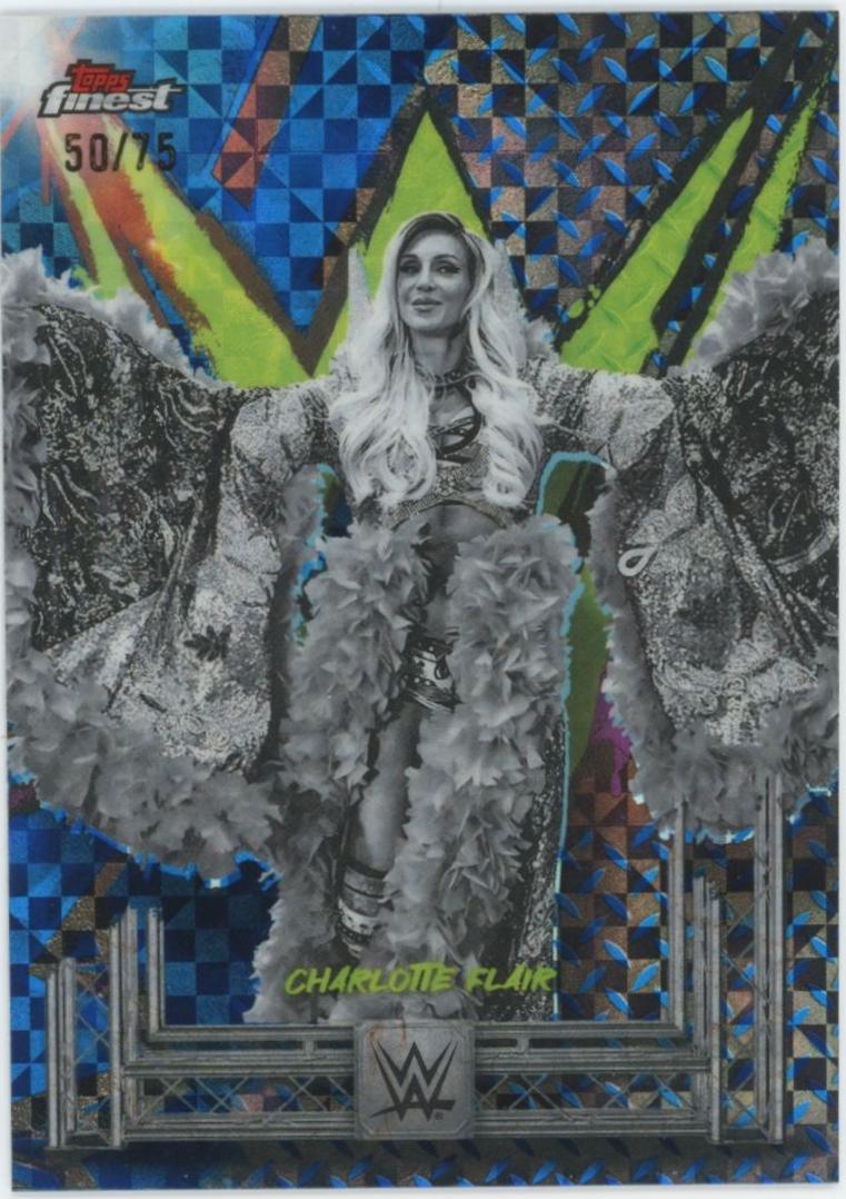 Charlotte Flair [Blue Checkerboard Refractor] #106