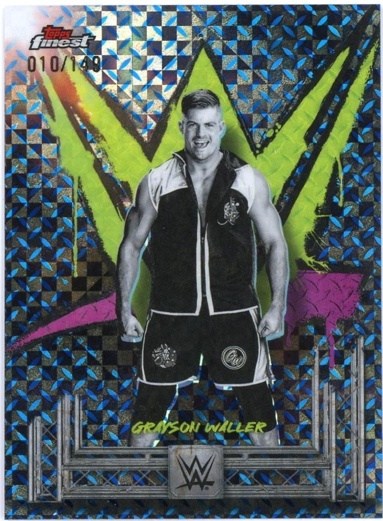Grayson Waller [Blue Checkerboard Refractor] #19