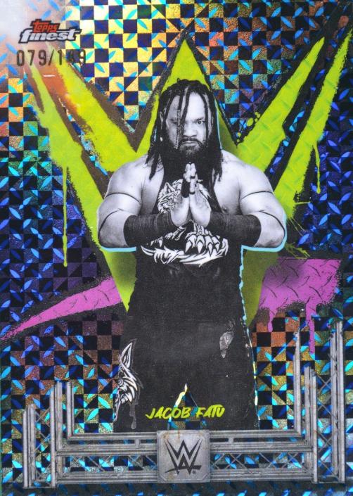 Jacob Fatu [Blue Checkerboard Refractor] #96