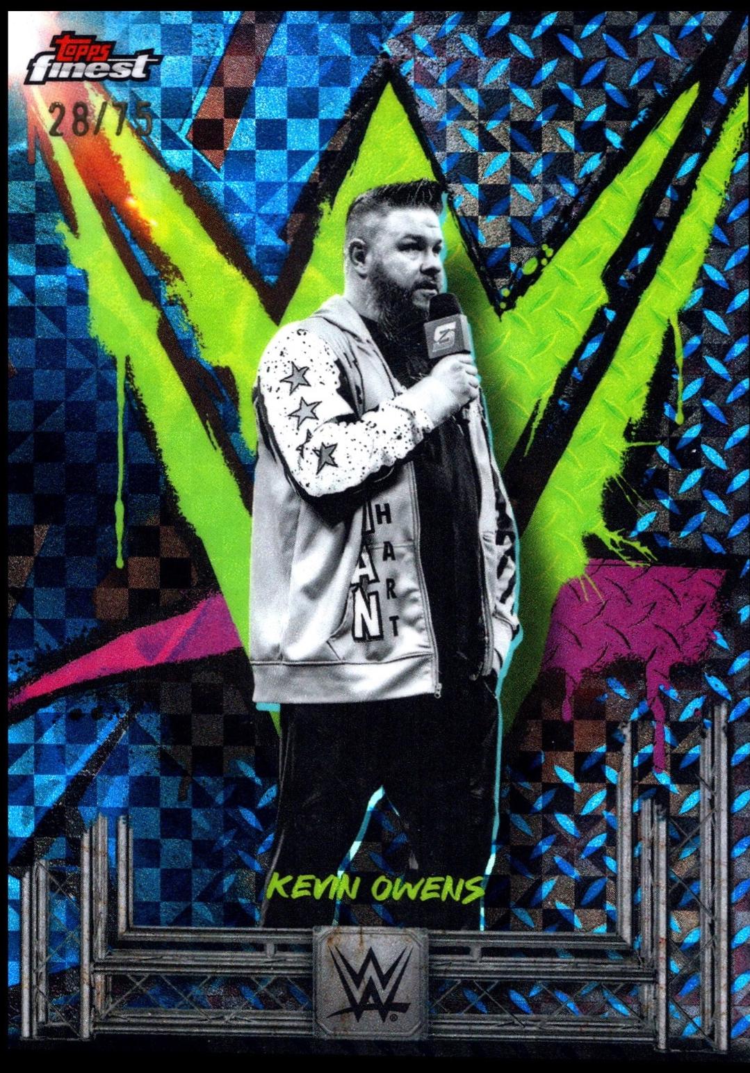 Kevin Owens [Blue Checkerboard Refractor] #138
