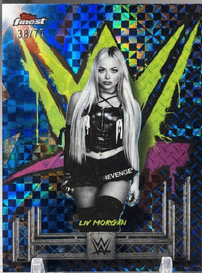 Liv Morgan [Blue Checkerboard Refractor] #180