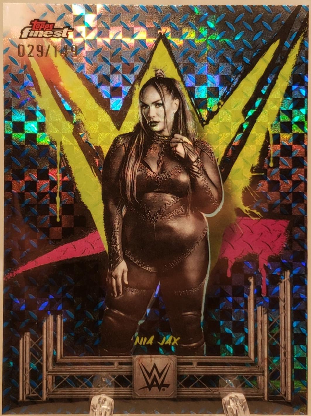 Nia Jax [Blue Checkerboard Refractor] #66