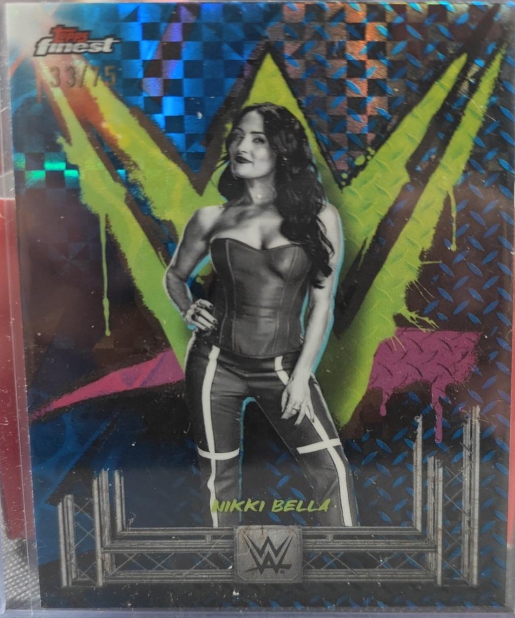 Nikki Bella [Blue Checkerboard Refractor] #177