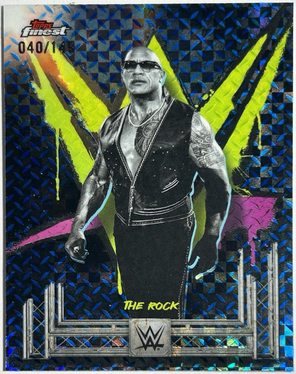 The Rock [Blue Checkerboard Refractor] #100