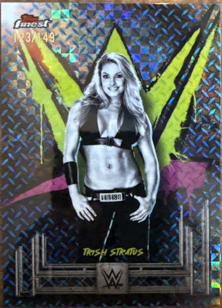 Trish Stratus [Blue Checkerboard Refractor] #14