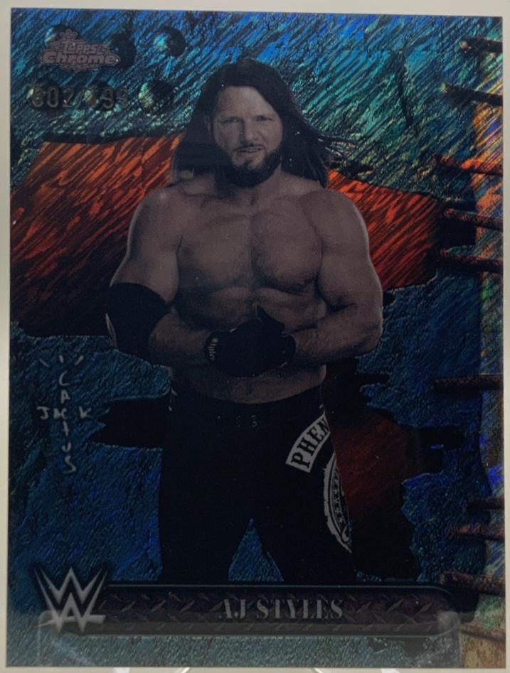 AJ Styles [Aqua Shimmer Refractor] #20