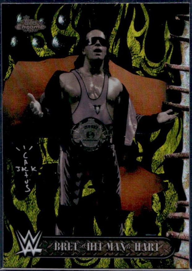 Bret Hit Man Hart [Black Yellow Refractor] #62