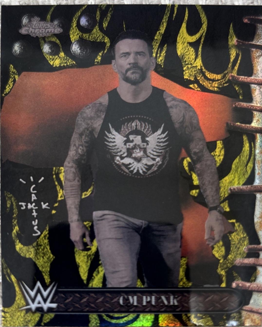 CM Punk [Black Yellow Refractor] #8