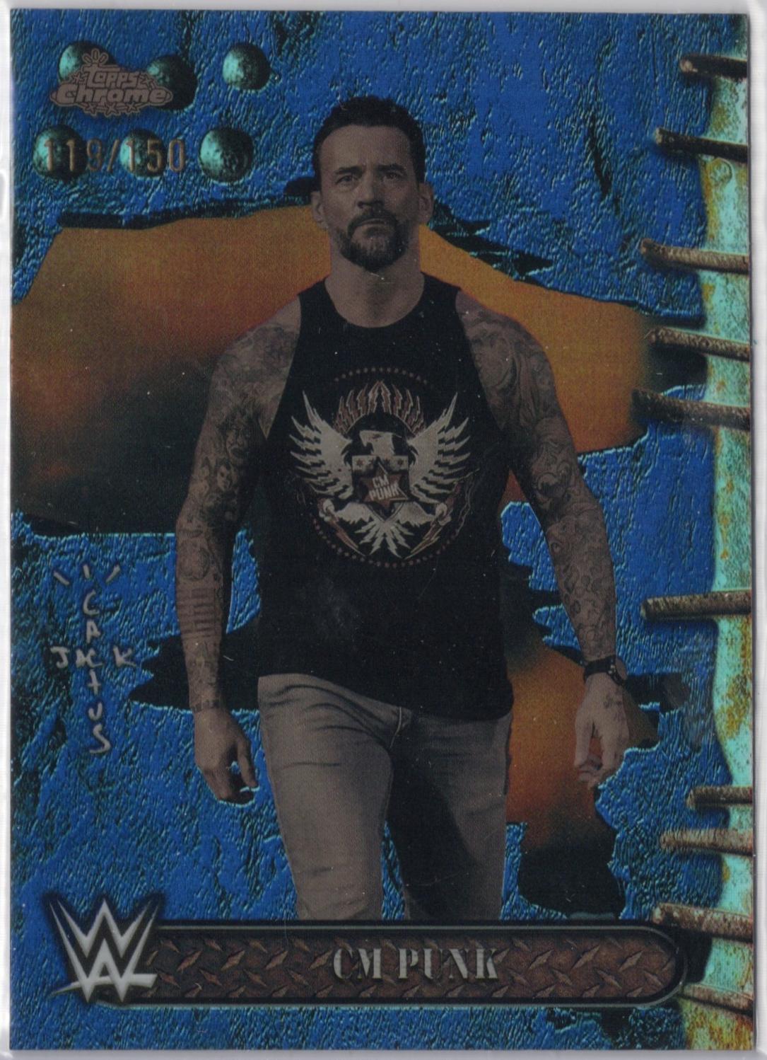 CM Punk [Blue Refractor] #8