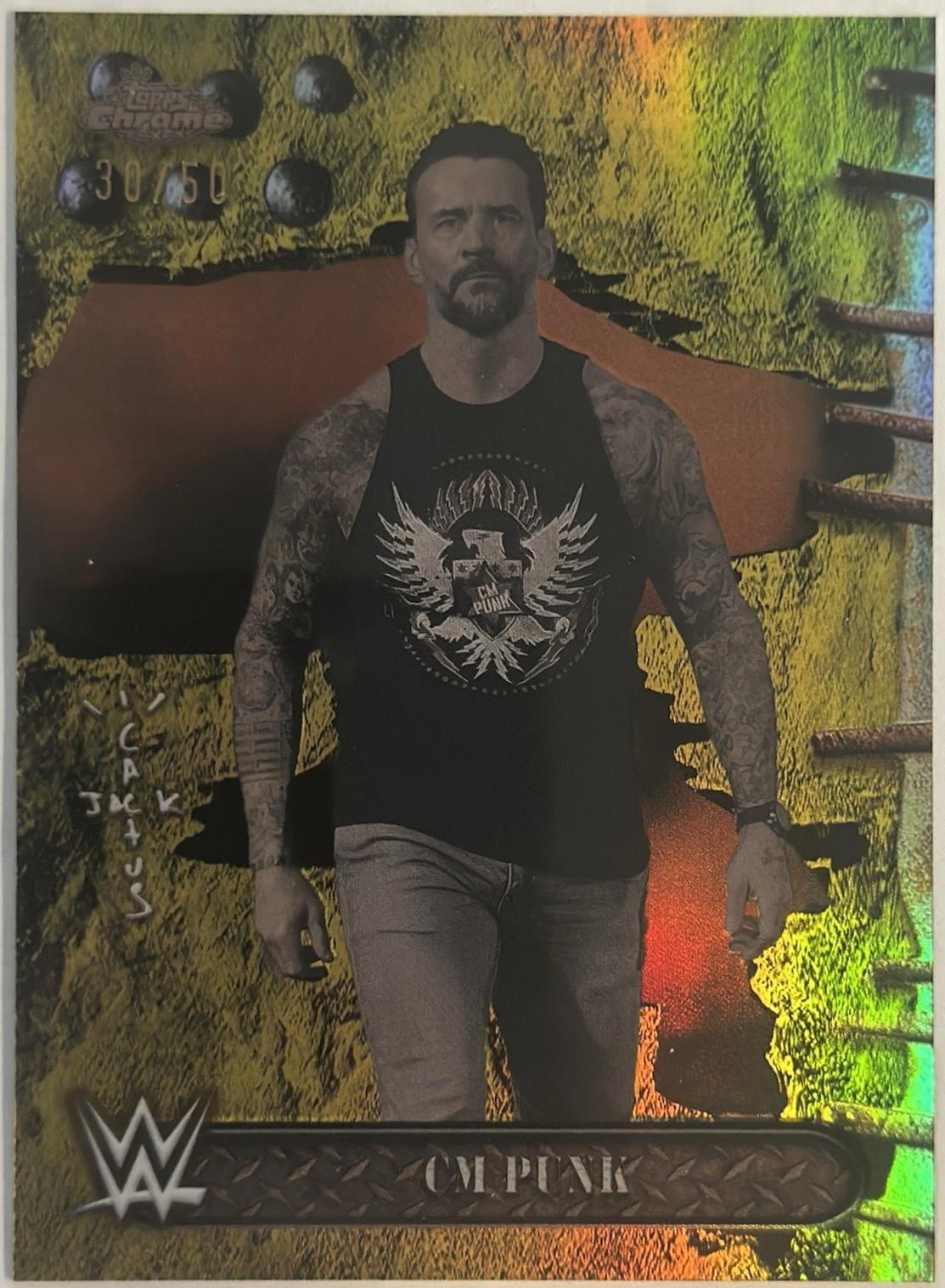 CM Punk [Gold Refractor] #8