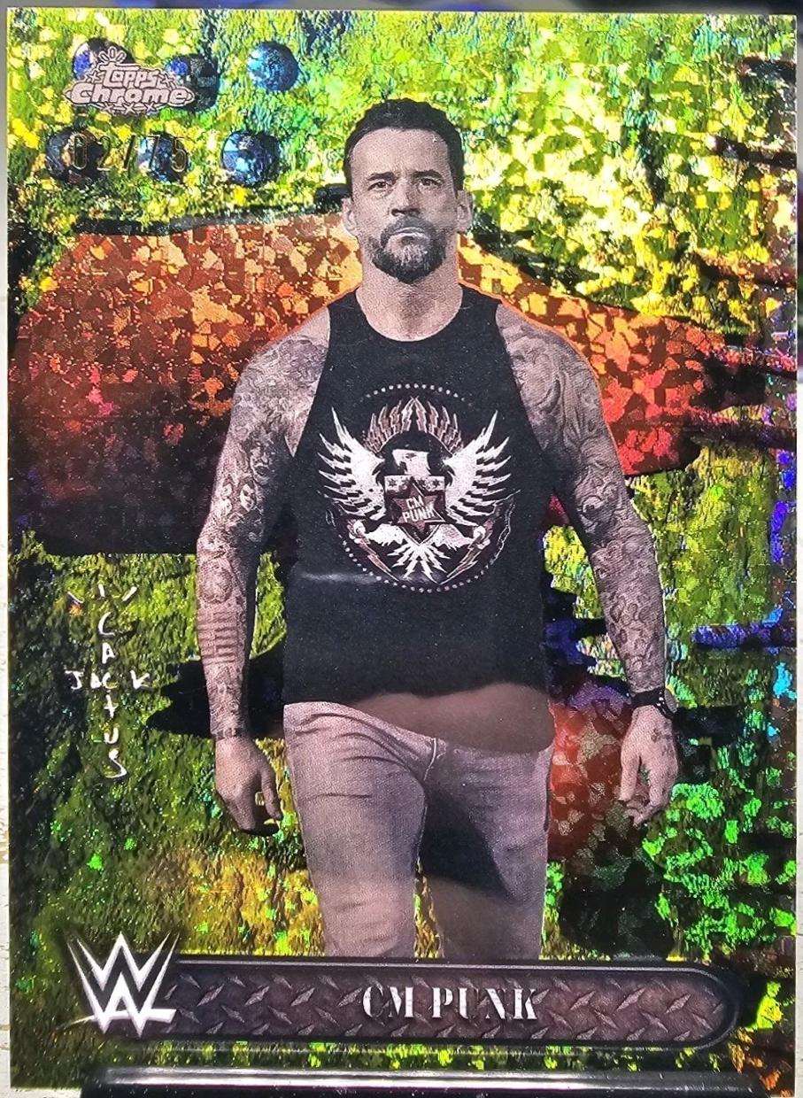 CM Punk [Yellow Mini Diamonds Refractor] #8