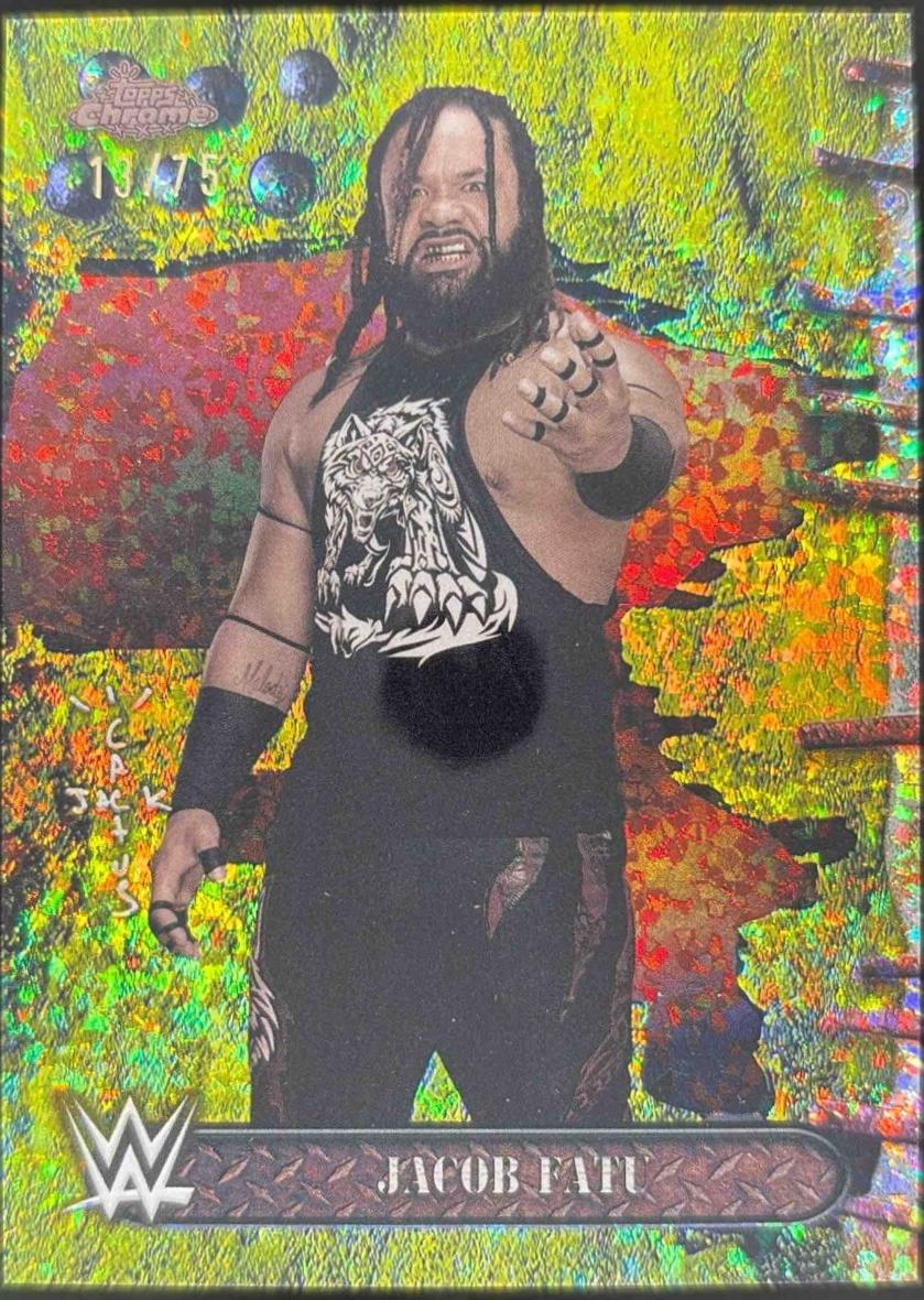 Jacob Fatu [Yellow Mini Diamonds Refractor] #48