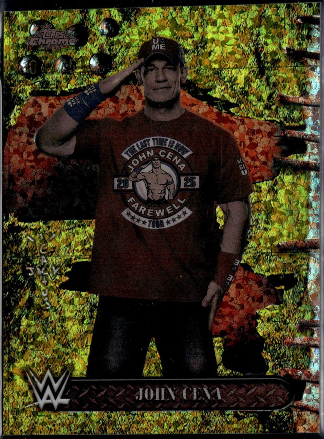 John Cena [Yellow Mini Diamonds Refractor] #1