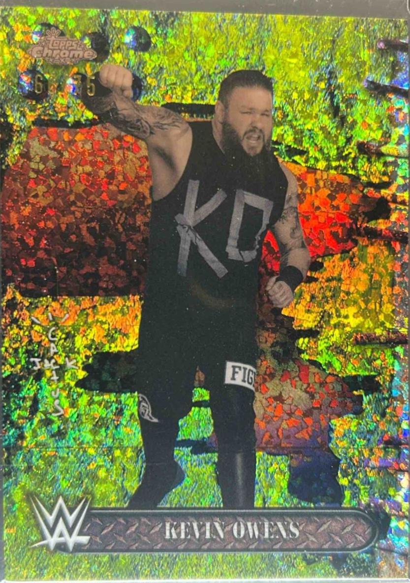 Kevin Owens [Yellow Mini Diamonds Refractor] #4