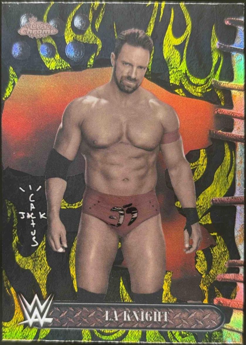 LA Knight [Black Yellow Refractor] #12