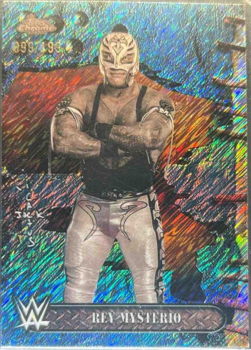 Rey Mysterio [Aqua Shimmer Refractor] #6