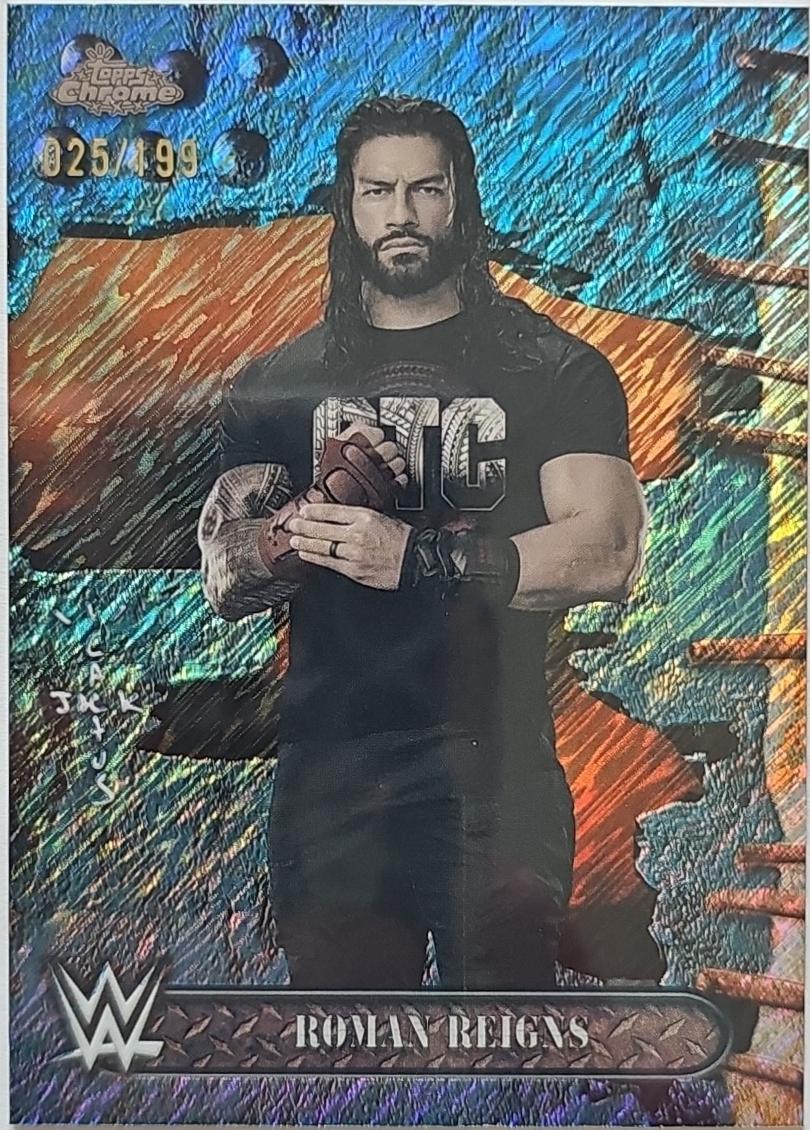 Roman Reigns [Aqua Shimmer Refractor] #25